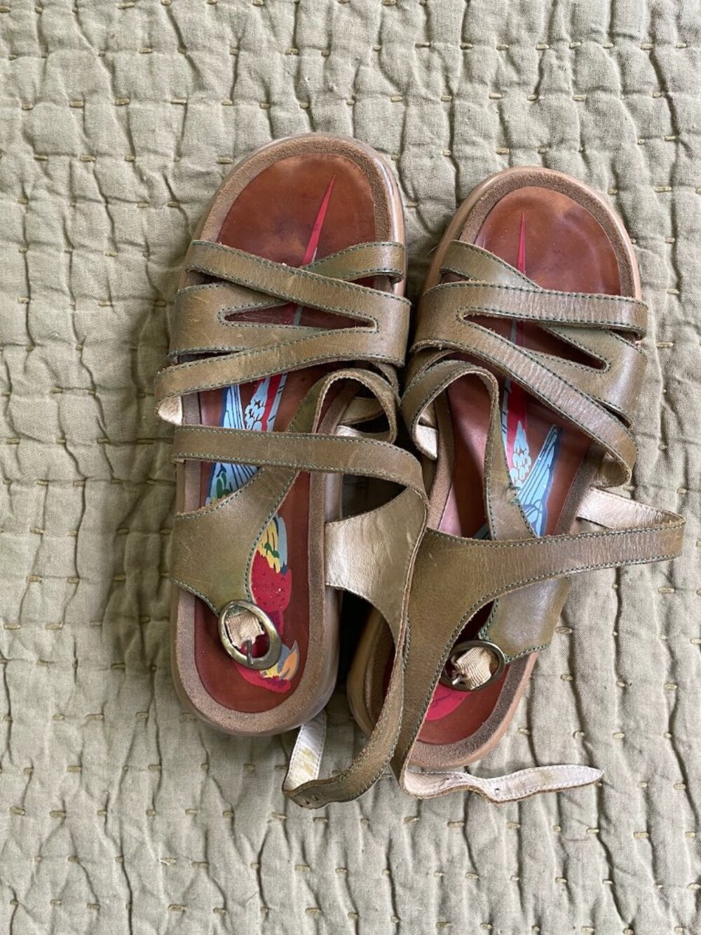 Vintage Green Dansko Sandals